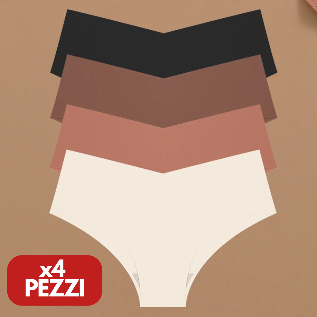 Amaframe™ – 4er-Set Brasilian Slips mit mittelhohem V-Schnitt