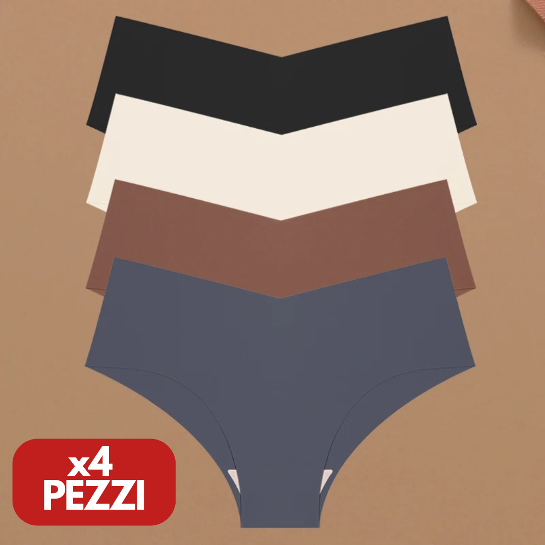 Amaframe™ – 4er-Set Brasilian Slips mit mittelhohem V-Schnitt